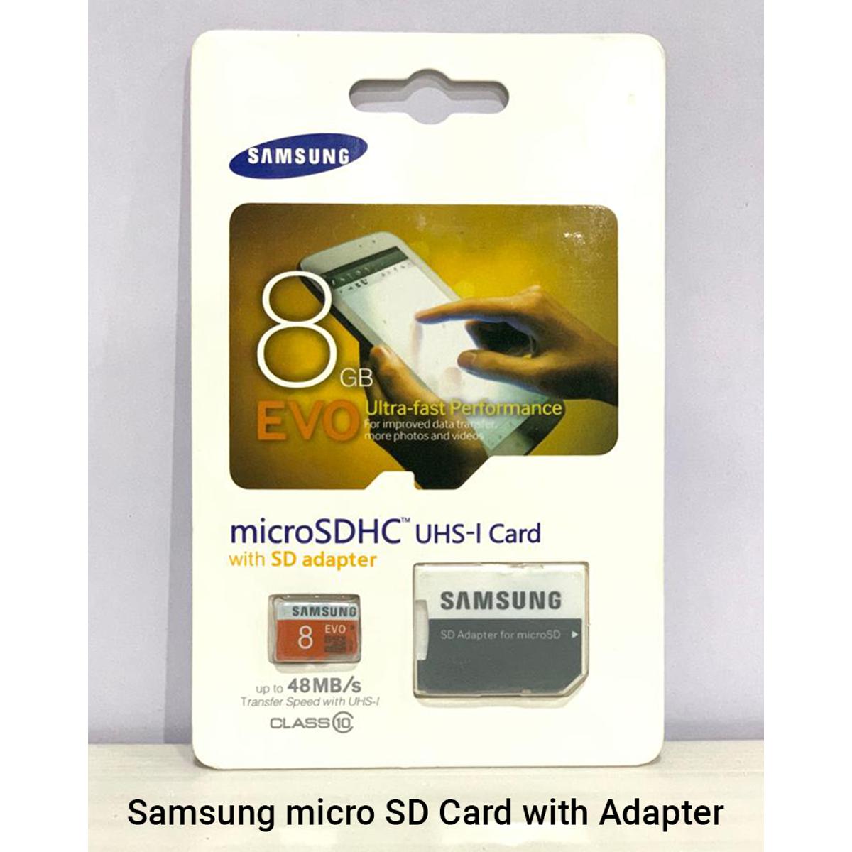 8 GB micro SD Card with FREE Adapter
